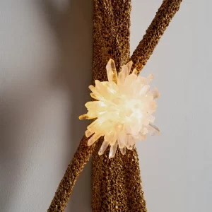 Close-up of white quartz detail on Artorius Wall Sconce.
