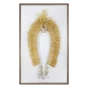 Headdress, Indigenous Natural Fiber, Moreré Framed on White Background.