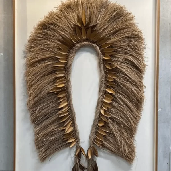 Headdress, Indigenous Natural Fiber, Patacho Centered on Wall