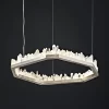 Quartz LED Chandelier San Francisco by Haus of Aurah, illuminated against a black background.